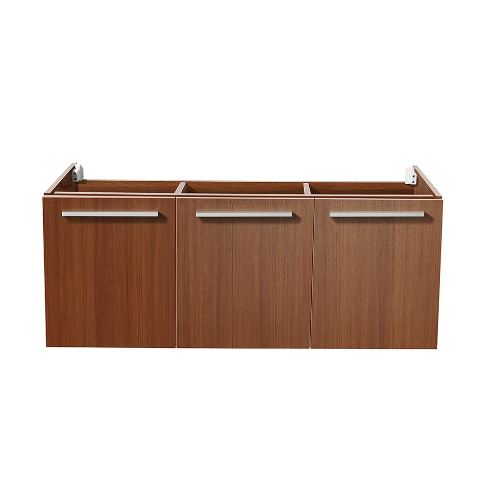 Fresca FCB8092GW Fresca Vista 48" Walnut Wall Hung Modern Bathroom Cabinet