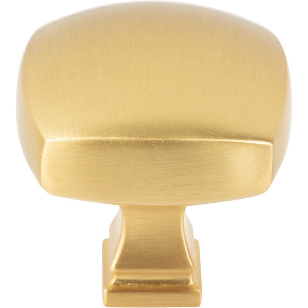 Jeffrey Alexander 278L-BG 1-3/8" Overall Length Brushed Gold Square Audrey Cabinet Knob