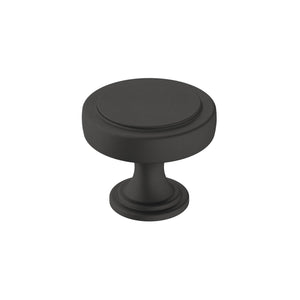 Amerock Cabinet Knob Matte Black 1-1/2 inch (38 mm) Diameter Exceed 1 Pack Drawer Knob Cabinet Hardware