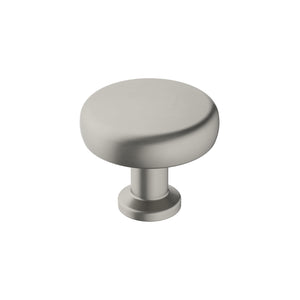 Amerock Cabinet Knob Satin Nickel 1-1/4 inch (32 mm) Diameter Factor 1 Pack Drawer Knob Cabinet Hardware