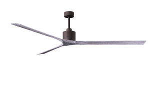 Matthews Fan NKXL-TB-BW-90 Nan XL 6-speed ceiling fan in Matte White finish with 90” solid barn wood tone wood blades