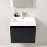 Fresca FVN8006BW Fresca Nano 24" Black Modern Bathroom Vanity w/ Medicine Cabinet