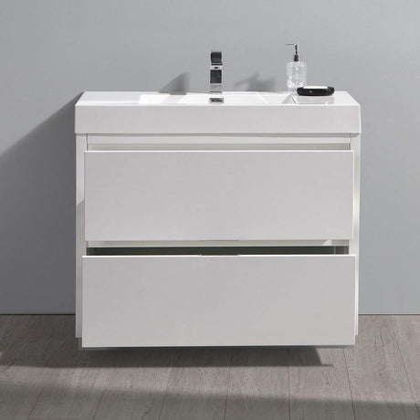 Fresca FCB8442GO-I Fresca Valencia 40" Gray Oak Free Standing Modern Bathroom Vanity