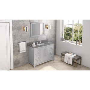 Jeffrey Alexander VKITCAD48GRBOR 48" Grey Cade Vanity, Boulder Cultured Marble Vanity Top, undermount rectangle bowl