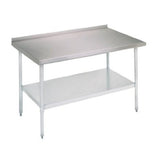 John Boos UFBLG7218 Flat Top Work Table W/ Galvanized Legs & Adjustable Undershelf, 72" X 18"