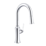 Gerber D454028 Chrome Draper Single Handle Pull-down Kitchen Faucet