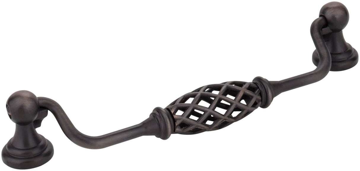 Jeffrey Alexander 749-160DBAC 160 mm Center-to-Center Brushed Oil Rubbed Bronze Birdcage Tuscany Drop & Ring Pull