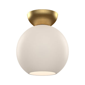 Kuzco SF59708-BG/OP ARCADIA 8" SEMI-FLUSH BRUSHED GOLD OPAL GLASS E26 60W
