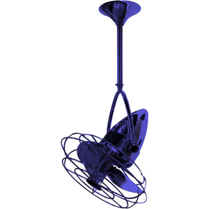 Matthews Fan JD-BLUE-MTL Jarold Direcional ceiling fan in Safira (Blue) finish with metal blades.