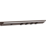 Task Lighting LP24QD8NDBBZ50 24-1/2" 800 Lumen Direct Voltage DV Lighted Power Strip, Bronze Finish, Black Receptacles, 5000K Daylight White