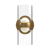 Kuzco WS52511-BG/CL CEDAR 11" WALL SCONCE BRUSHED GOLD CLEAR GLASS 120V ELV LED 3000K 90CRI 11W