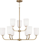 Capital Lighting 448891AD-542 Lawson 9 Light Chandelier Aged Brass