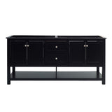 Fresca FCB2372BL-D Fresca Manchester 72" Black Traditional Double Sink Bathroom Cabinet