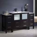 Fresca FCB62-123612ES-I Fresca Torino 60" Espresso Modern Bathroom Cabinets w/ Integrated Sink