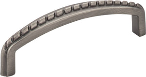 Elements Z118-96SN 96 mm Center-to-Center Satin Nickel Rope Detailed Cypress Cabinet Pull