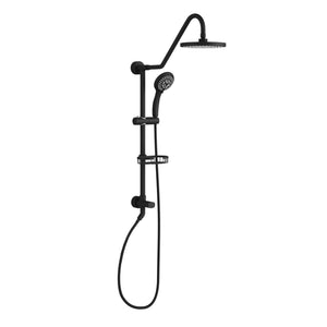 PULSE ShowerSpas 1011-lll-MB Kauai III Shower System, with 8" Rain Showerhead, 5-Function Hand Shower, Adjustable Slide Bar and Soap Dish, Matte Black Finish