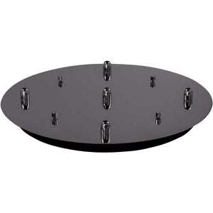 Kuzco CNP05AC-BC 5 Head Canopy SSL/SVT Wire BK-CHROME