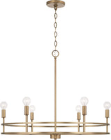 Capital Lighting 448761AD Fuller 6 Light Chandelier Aged Brass