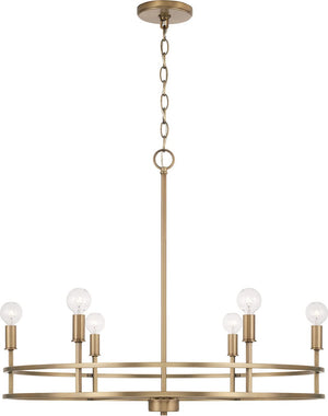 Capital Lighting 448761AD Fuller 6 Light Chandelier Aged Brass