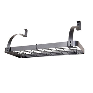 Enclume MPB-06 GY 24" One Piece Bookshelf Wall Rack w/Curved Arms & 8 Hooks GY