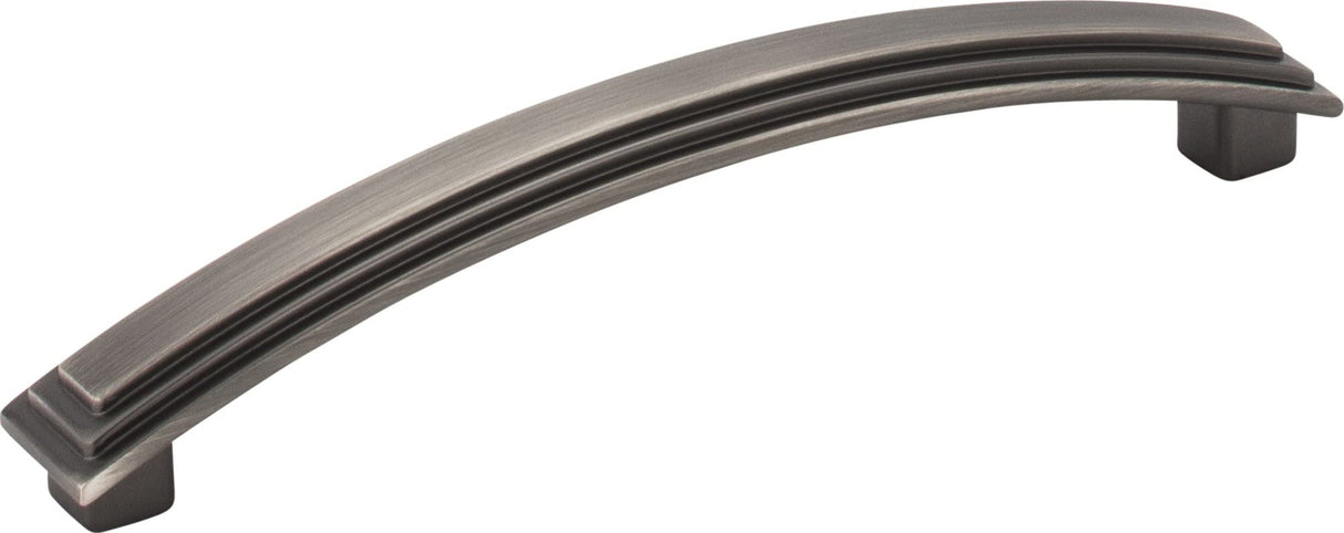 Elements 351-128BNBDL 128 mm Center-to-Center Brushed Pewter Arched Calloway Cabinet Pull