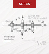 Pfister 4-Hole Fixed Roman Tub Rough-In Valve