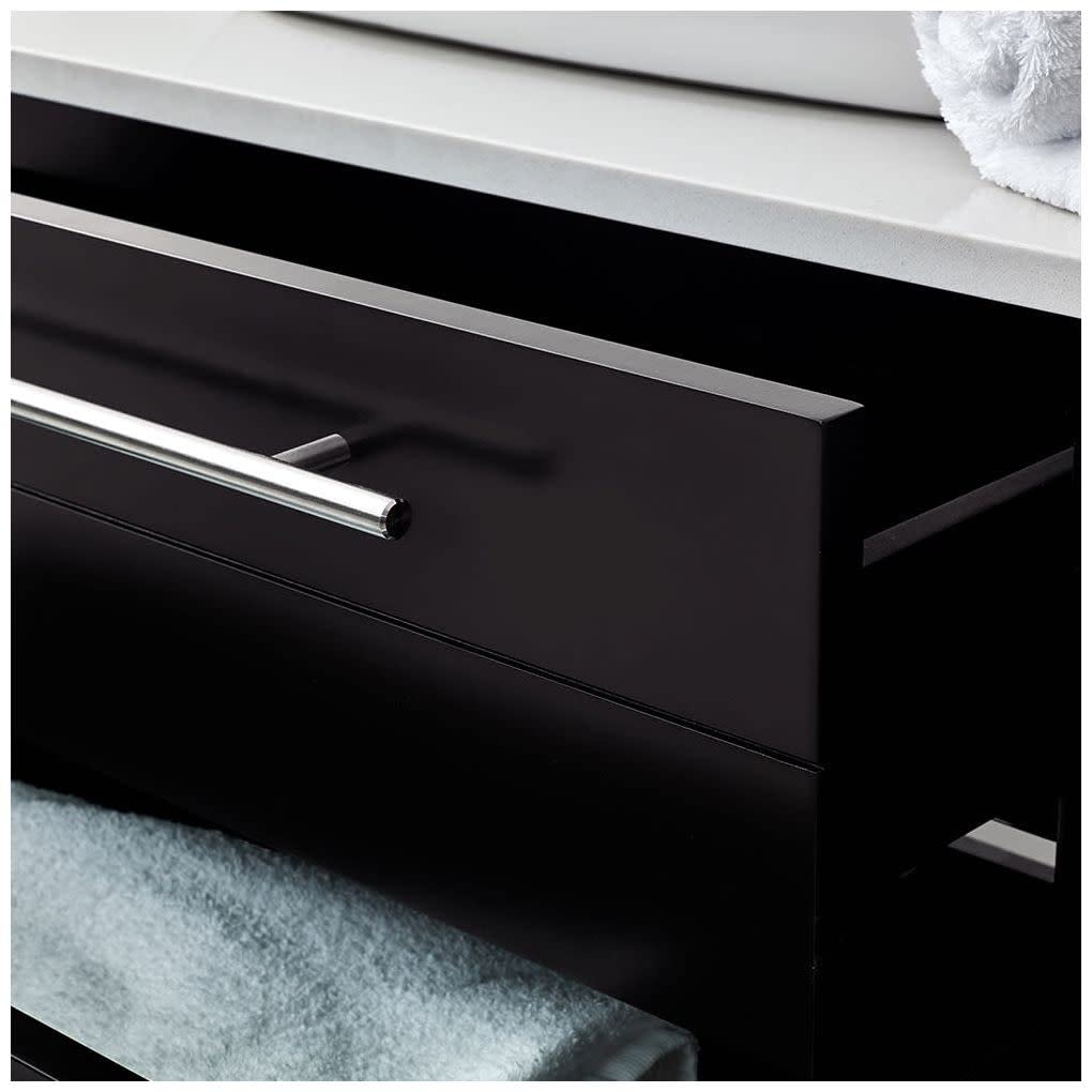 Fresca FCB6172ES-VSL-D-CWH-V Fresca Lucera 72" Espresso Wall Hung Modern Bathroom Cabinet w/ Top & Double Vessel Sinks