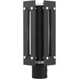 Livex Lighting 1 Light Black Outdoor Post Top Lantern Nickel