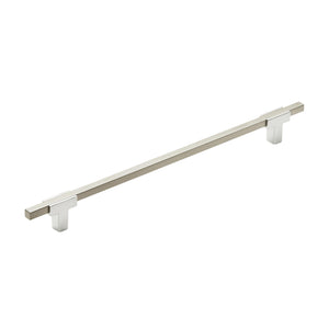 Amerock Cabinet Pull Polished Chrome/Satin Nickel 10-1/16 inch (256 mm) Center to Center Urbanite 1 Pack Drawer Pull Drawer Handle Cabinet Hardware