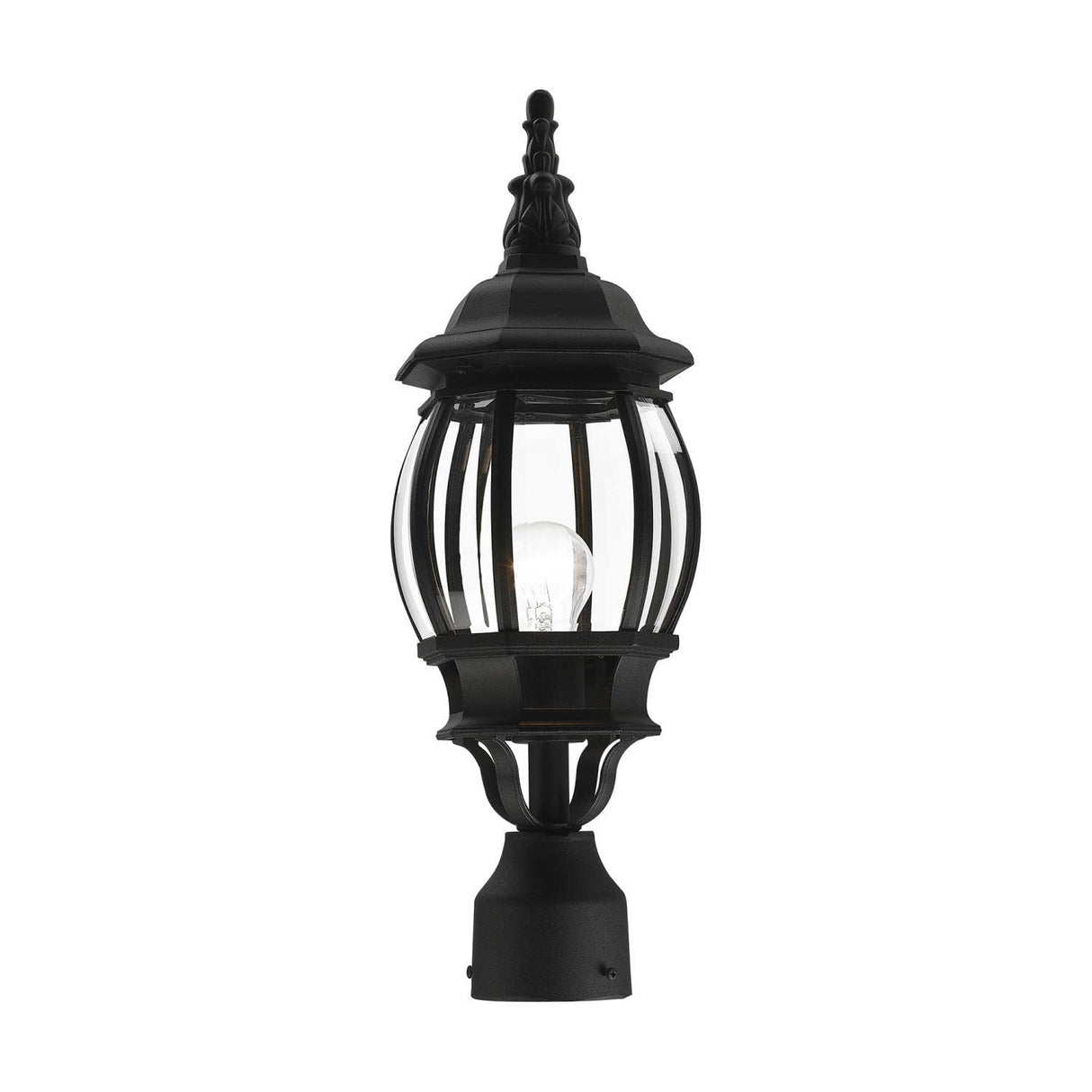 Livex Lighting 7522-14 Outdoor Post Top Lantern, Black Lighting, 18.5
