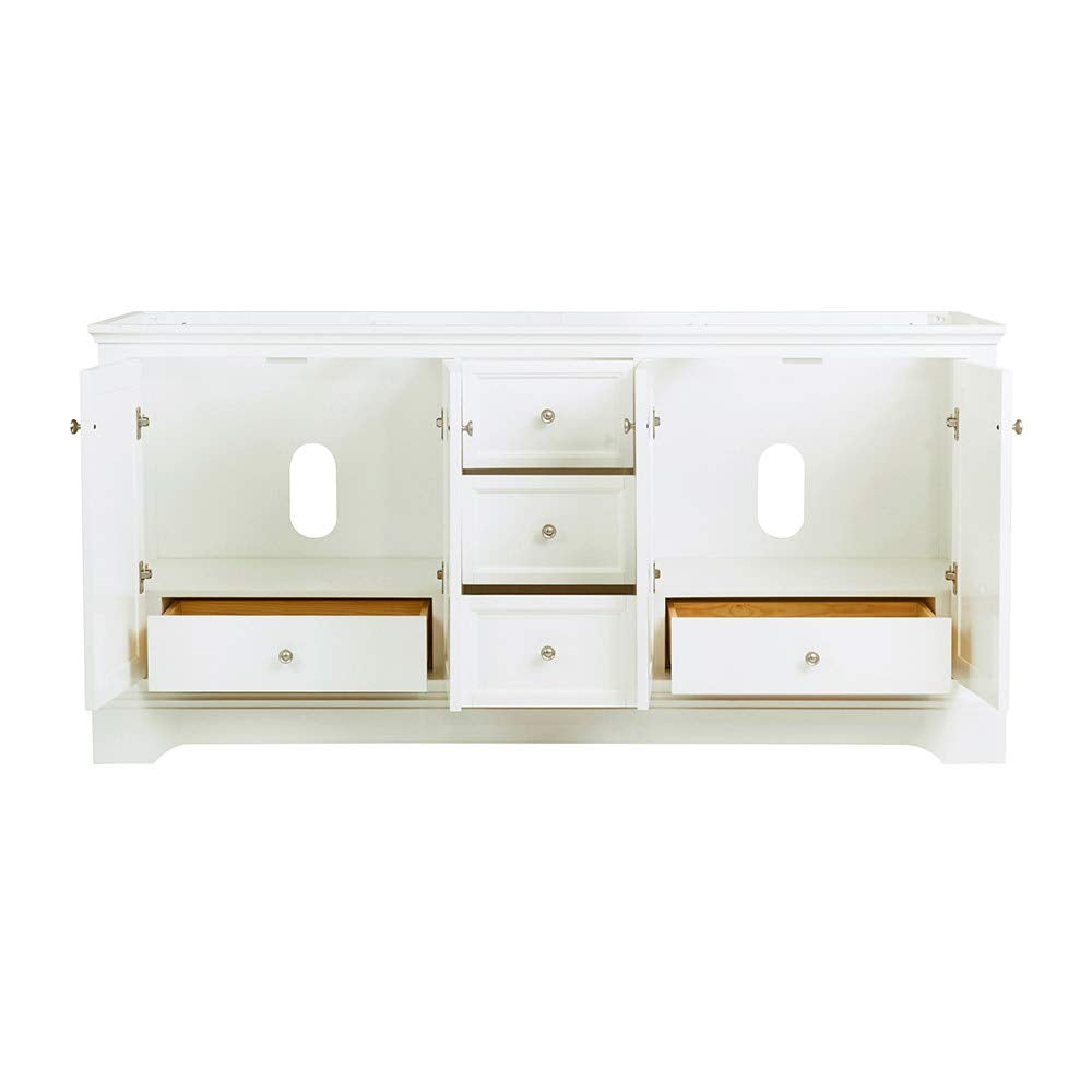 Fresca FCB2472WHM Fresca Windsor 72" Matte White Traditional Double Sink Bathroom Cabinet