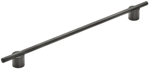 Amerock Cabinet Pull Matte Black 12-5/8 inch (320 mm) Center to Center Transcendent 1 Pack Drawer Pull Drawer Handle Cabinet Hardware