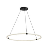 Kuzco PD24748-BK BRUNI 4 LAYER 40" PENDANT TEXTURED BLACK 120" WIRE 120V TRIAC/ELV LED 3000K 90CRI 57W