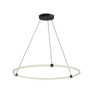 Kuzco PD24748-BK BRUNI 4 LAYER 40" PENDANT TEXTURED BLACK 120" WIRE 120V TRIAC/ELV LED 3000K 90CRI 57W