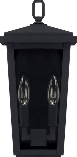 Capital Lighting 926221BK Donnelly 2 Light Outdoor Wall Lantern Black