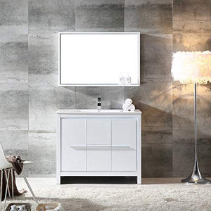 Fresca FVN8140HA Fresca Allier Rio 40" Ash Gray Modern Bathroom Vanity w/ Medicine Cabinet