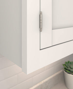 Amerock Cabinet Hinge 3/4 inch (19 mm) Door Thickness Hinge Satin Nickel 1 Pack Non Self-Closing Hinge Full Wrap Hinge Cabinet Door Hinge