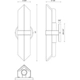 Alora WV334215UBAR VALENCIA 15" WV URBAN BRONZE ALABASTER  2 X 60W E26