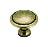 Amerock Cabinet Knob Light Antique Brass 1-3/8 inch (35 mm) Diameter Everyday Heritage 1 Pack Drawer Knob Cabinet Hardware