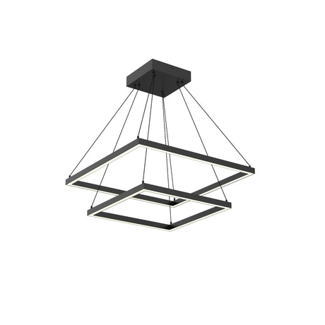 Kuzco CH88224-WH PIAZZA 2 LAYER 24' CHANDELIER WH TEXTURED DOWN ONLY 930 TRIAC 120 90W