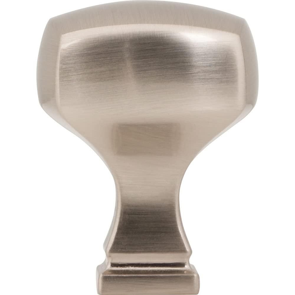 Jeffrey Alexander 278SN 1-1/8" Overall Length Satin Nickel Square Audrey Cabinet Knob