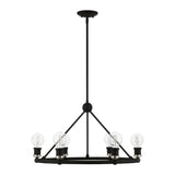 Lansdale 6 Light Chandelier in Black with Brushed Nickel (47166-04)