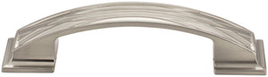 Jeffrey Alexander 535-96SN 96 mm Center-to-Center Satin Nickel Square Geometric Pattern Aberdeen Cabinet Pull