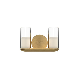 Kuzco VL53511-BG/CL BIRCH 11" VANITY BRUSHED GOLD CLEAR GLASS 120V ELV LED 3000K 90CRI 11W
