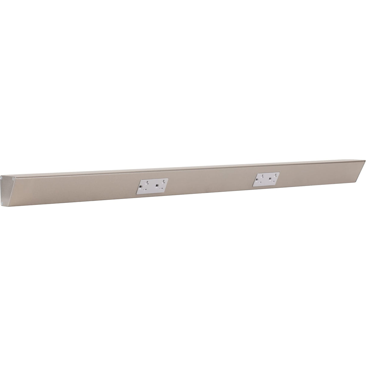 Task Lighting TR36-2GD-P-SN 36" TR Series Angle Power Strip, Satin Nickel Finish, Grey Receptacles