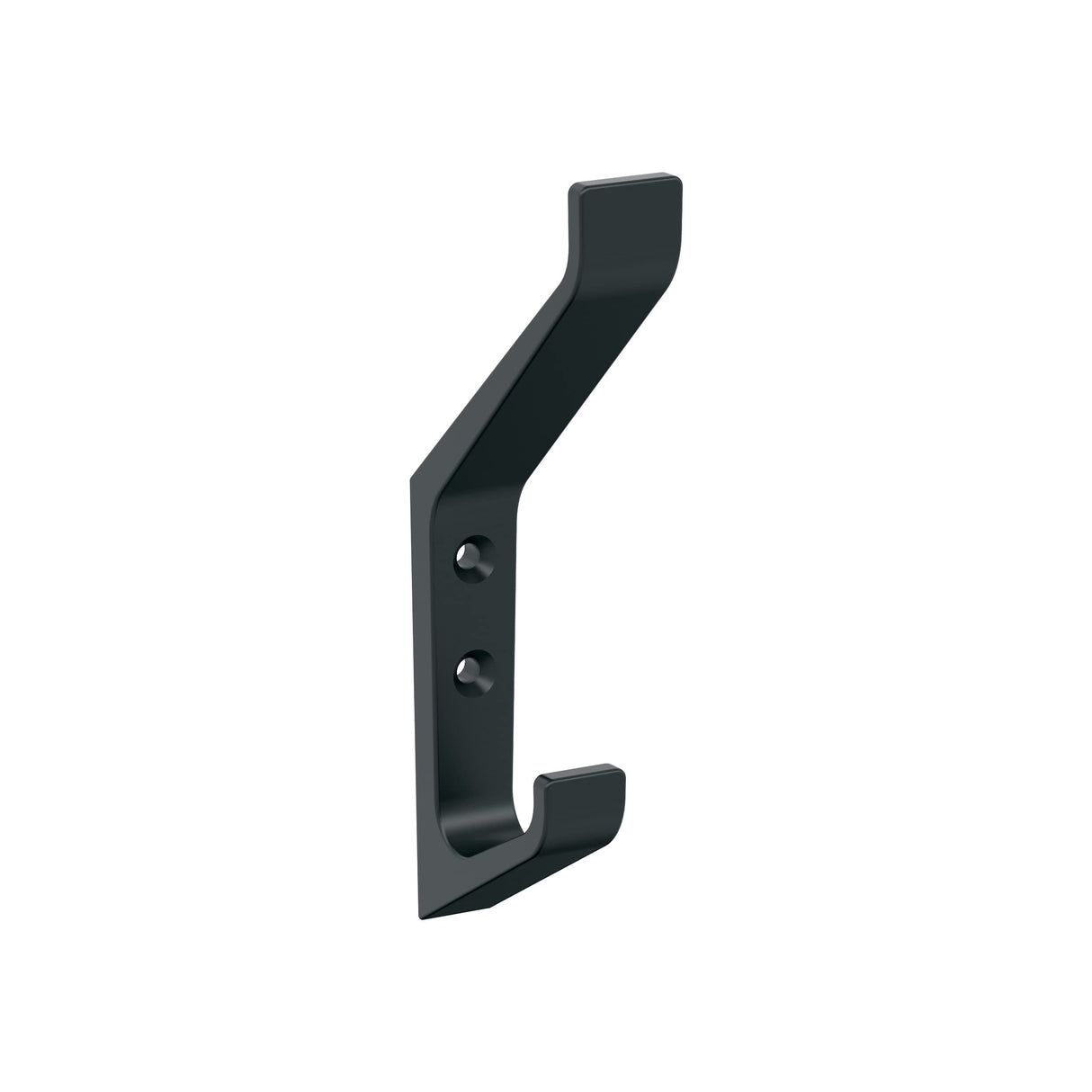Amerock H37003MB Emerge Double Prong Decorative Wall Hook Matte Black Hook for Coats, Hats, Backpacks, Bags Hooks for Bathroom, Bedroom, Closet, Entryway, Laundry Room, Office