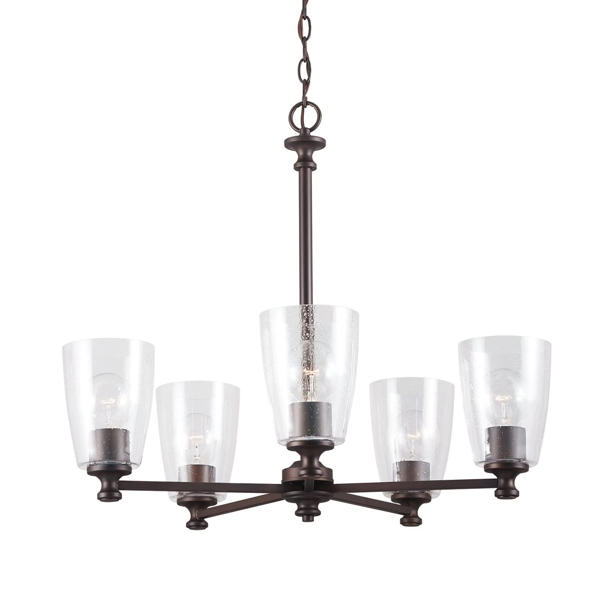 Capital Lighting 440951BZ-506 Myles 5 Light Chandelier Bronze