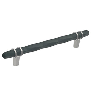 Amerock Cabinet Pull Black Bronze/Polished Chrome 6-5/16 inch (160 mm) Center-to-Center London 1 Pack Drawer Pull Drawer Handle Cabinet Hardware