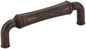 Jeffrey Alexander 537DMAC 96 mm Center-to-Center Distressed Oil Rubbed Bronze Barrel Bremen 2 Cabinet Pull