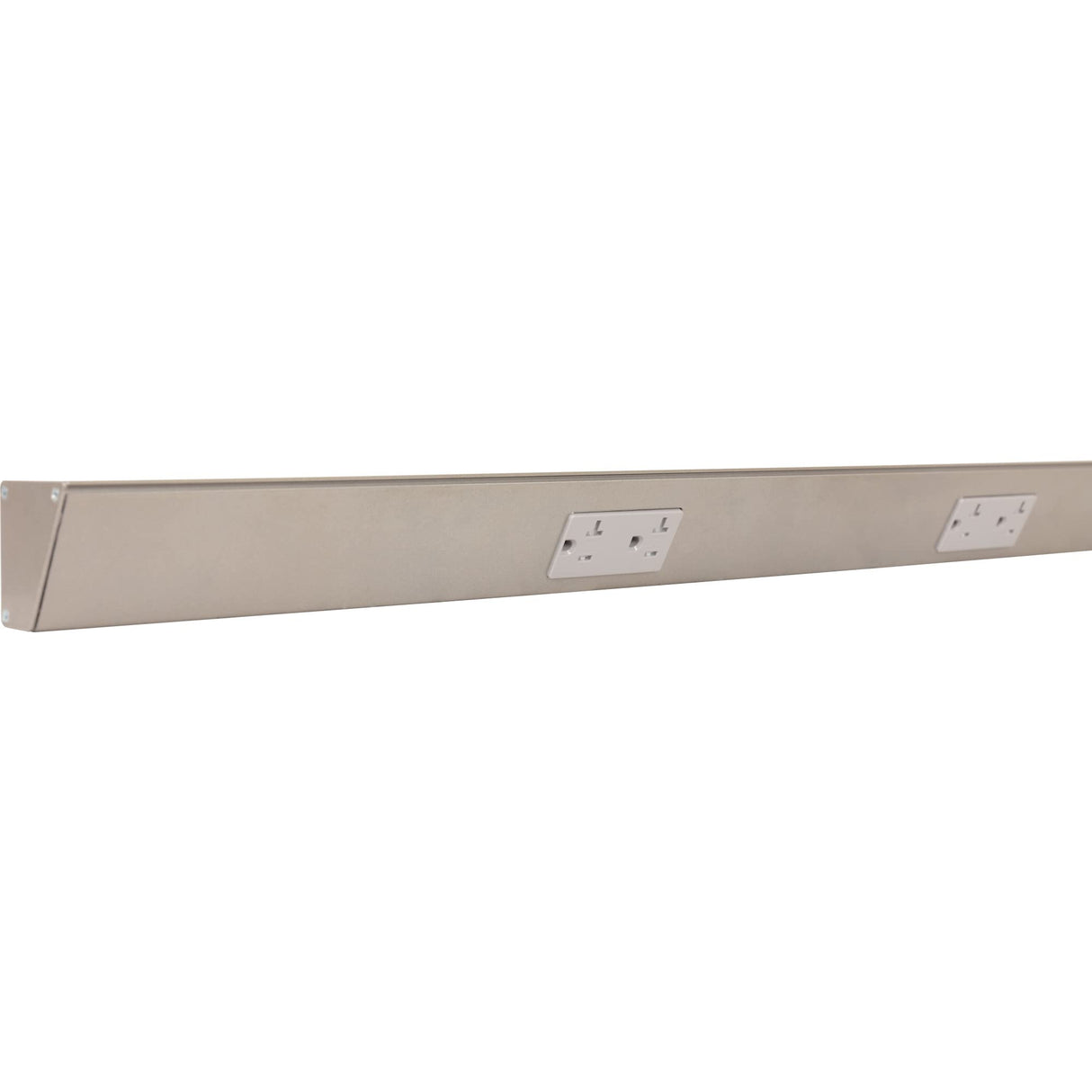 Task Lighting TR60-4GD-P-SN 60" TR Series Angle Power Strip, Satin Nickel Finish, Grey Receptacles